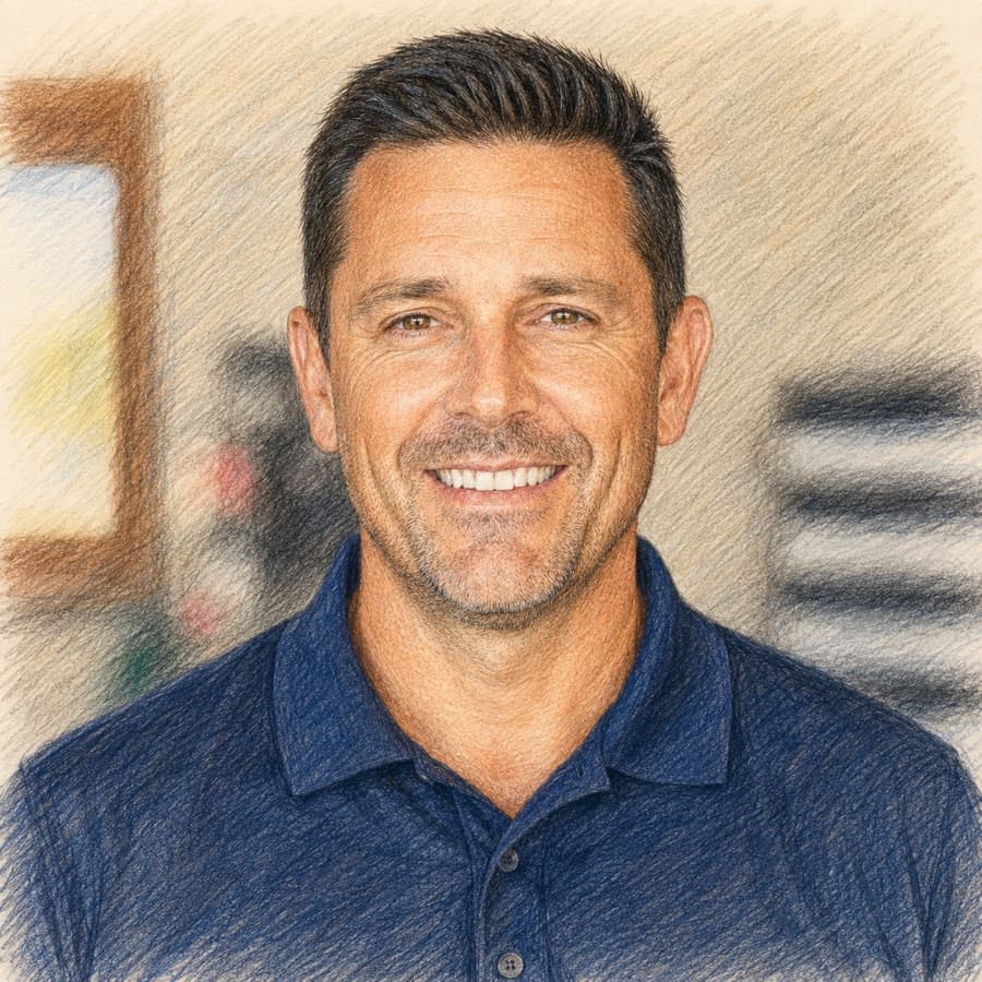 Travis Boone, Operations coordinator — Caliber AI, drawn portrait